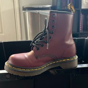 Burgundy Doc Marten Boots